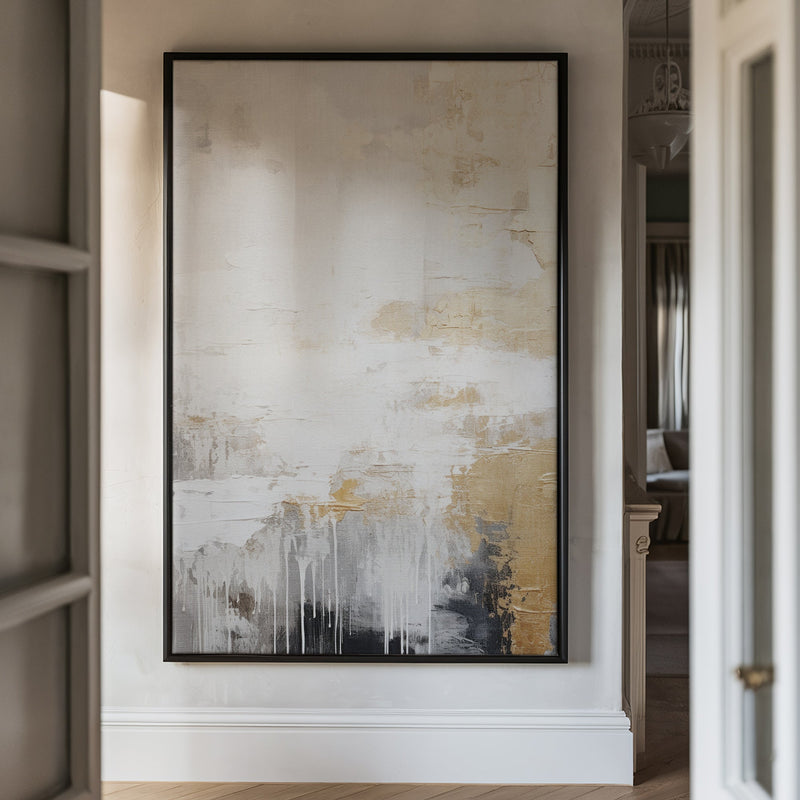 Canvas Wall Art Stretched Over Wooden Frame with Floating Frame and Touch Of Gold Painting CV4253 - Al Rugaib Furniture