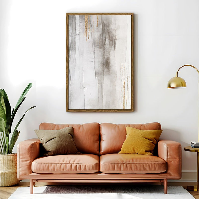 Canvas Wall Art Stretched Over Wooden Frame with Floating Frame and Touch Of Gold Painting CV4257 - Al Rugaib Furniture