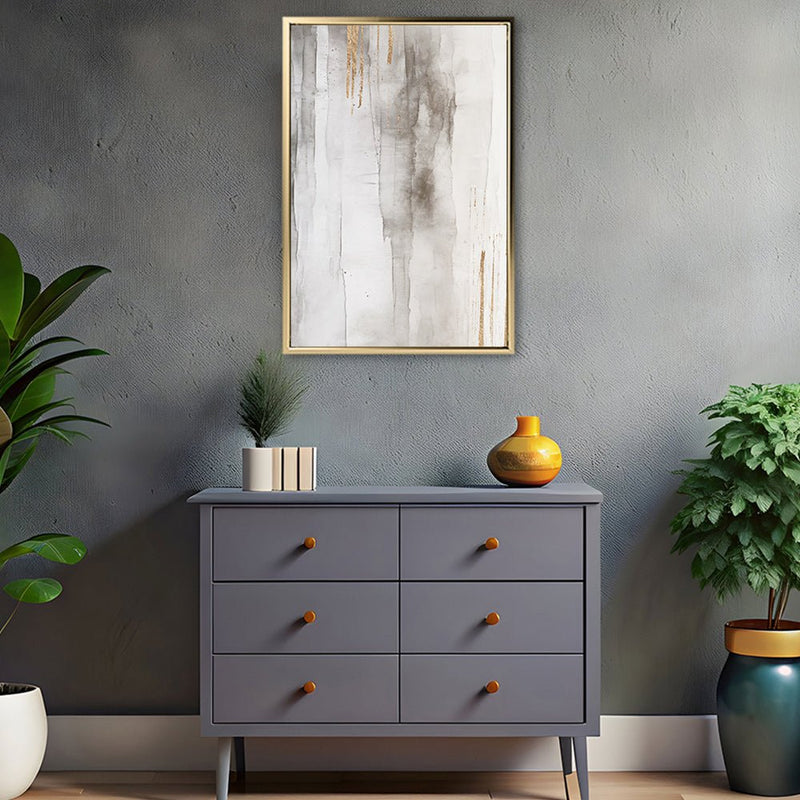 Canvas Wall Art Stretched Over Wooden Frame with Floating Frame and Touch Of Gold Painting CV4257 - Al Rugaib Furniture