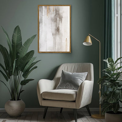 Canvas Wall Art Stretched Over Wooden Frame with Floating Frame and Touch Of Gold Painting CV4257 - Al Rugaib Furniture