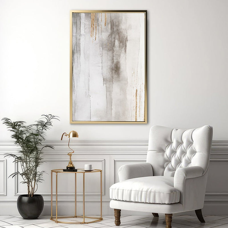 Canvas Wall Art Stretched Over Wooden Frame with Floating Frame and Touch Of Gold Painting CV4257 - Al Rugaib Furniture
