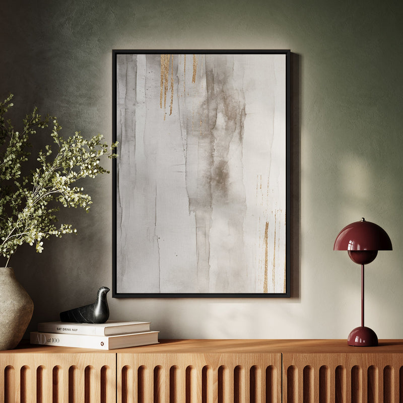 Canvas Wall Art Stretched Over Wooden Frame with Floating Frame and Touch Of Gold Painting CV4257 - Al Rugaib Furniture