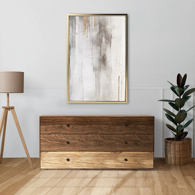 Canvas Wall Art Stretched Over Wooden Frame with Floating Frame and Touch Of Gold Painting CV4257 - Al Rugaib Furniture