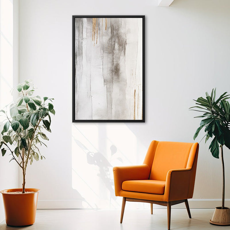 Canvas Wall Art Stretched Over Wooden Frame with Floating Frame and Touch Of Gold Painting CV4257 - Al Rugaib Furniture