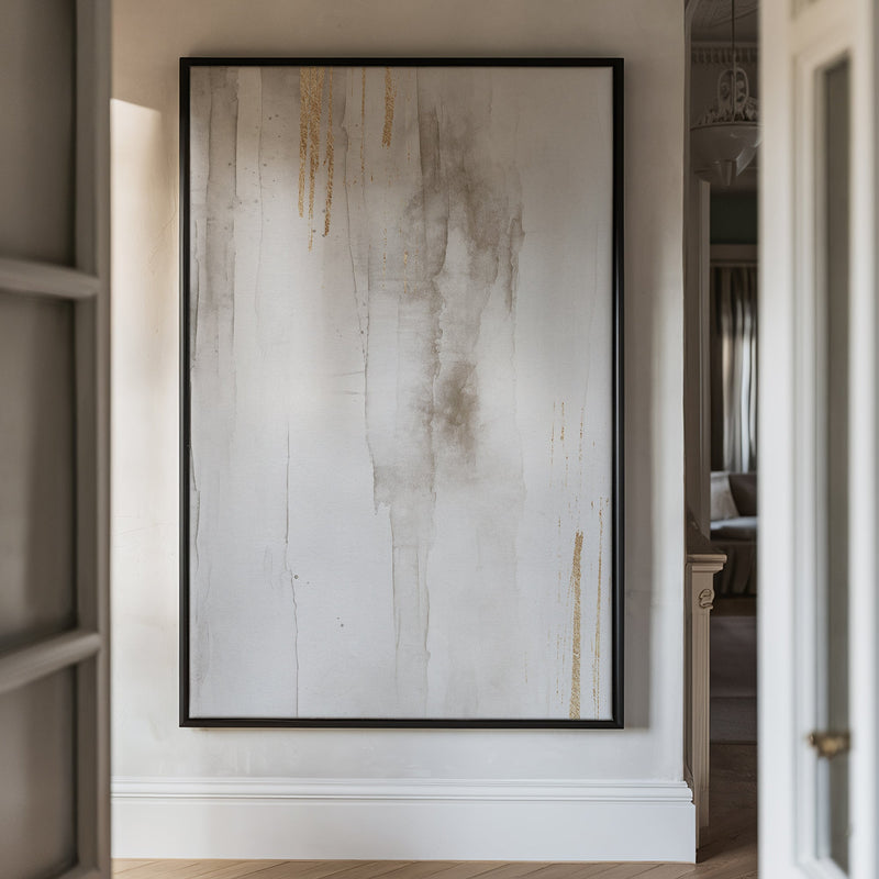 Canvas Wall Art Stretched Over Wooden Frame with Floating Frame and Touch Of Gold Painting CV4257 - Al Rugaib Furniture