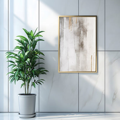 Canvas Wall Art Stretched Over Wooden Frame with Floating Frame and Touch Of Gold Painting CV4257 - Al Rugaib Furniture