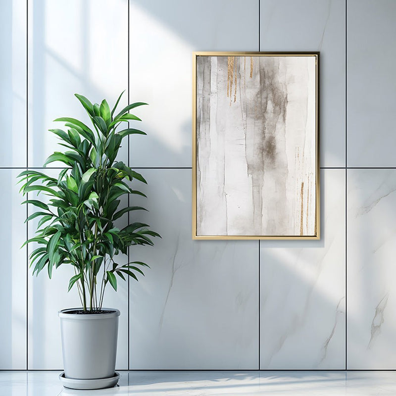 Canvas Wall Art Stretched Over Wooden Frame with Floating Frame and Touch Of Gold Painting CV4257 - Al Rugaib Furniture