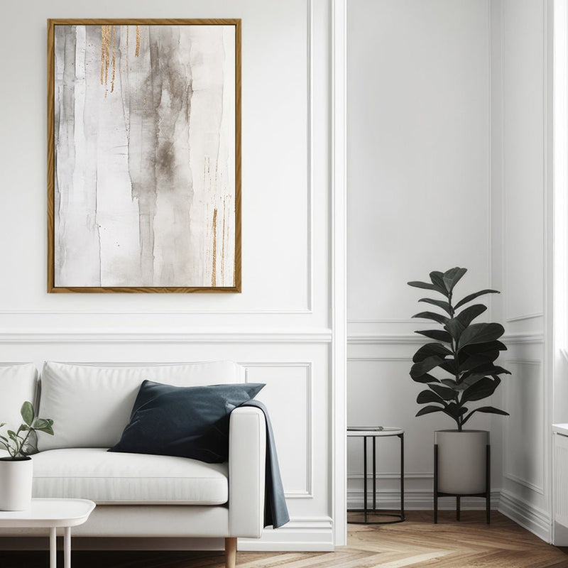 Canvas Wall Art Stretched Over Wooden Frame with Floating Frame and Touch Of Gold Painting CV4257 - Al Rugaib Furniture