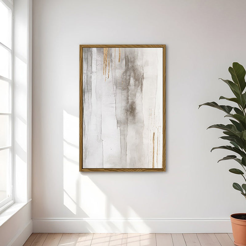 Canvas Wall Art Stretched Over Wooden Frame with Floating Frame and Touch Of Gold Painting CV4257 - Al Rugaib Furniture