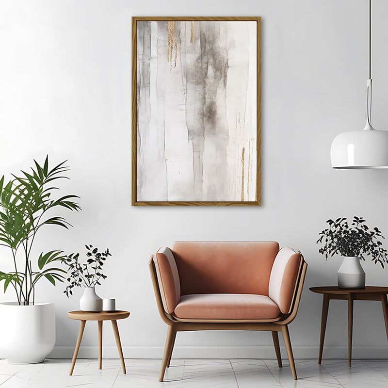 Canvas Wall Art Stretched Over Wooden Frame with Floating Frame and Touch Of Gold Painting CV4257 - Al Rugaib Furniture