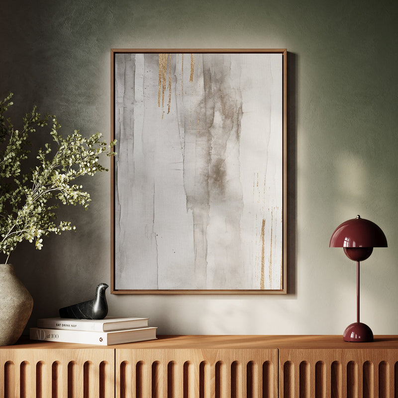 Canvas Wall Art Stretched Over Wooden Frame with Floating Frame and Touch Of Gold Painting CV4257 - Al Rugaib Furniture