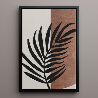 Canvas Wall Art Stretched Over Wooden Frame with Floating Frame and Tropical Plant Painting CV4258 - Al Rugaib Furniture