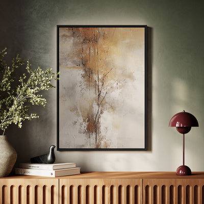 Canvas Wall Art Stretched Over Wooden Frame with Floating Frame and Vintage Painting CV4259 - Al Rugaib Furniture