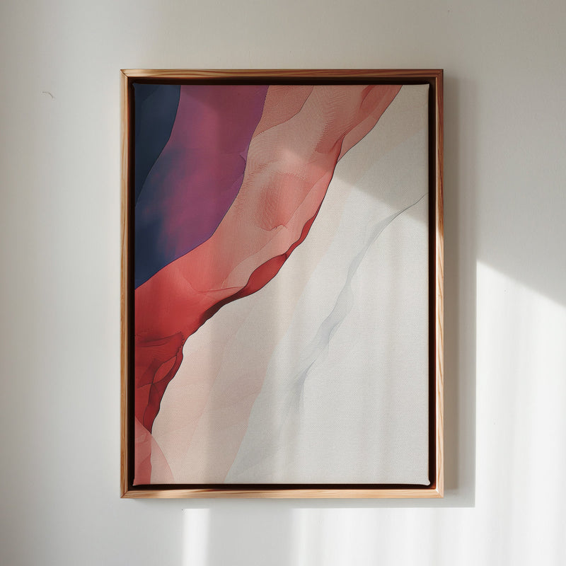 Canvas Wall Art Stretched Over Wooden Frame with Floating Frame and Waves Of Brown Abstract Painting CV4262 - Al Rugaib Furniture