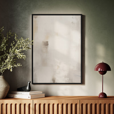 Canvas Wall Art Stretched Over Wooden Frame with Floating Frame and White Light Painting CV4264 - Al Rugaib Furniture