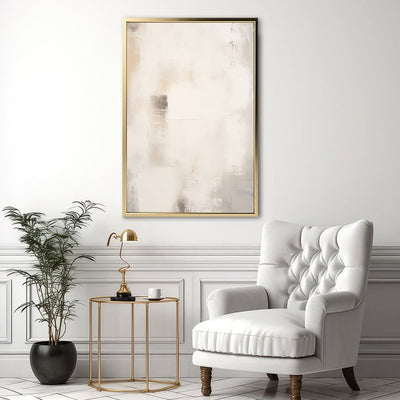 Canvas Wall Art Stretched Over Wooden Frame with Floating Frame and White Light Painting CV4264 - Al Rugaib Furniture