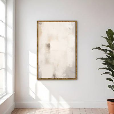 Canvas Wall Art Stretched Over Wooden Frame with Floating Frame and White Light Painting CV4264 - Al Rugaib Furniture