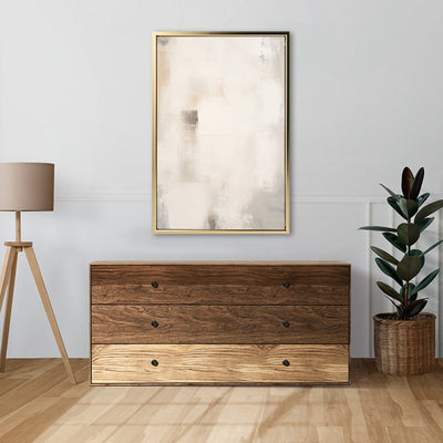 Canvas Wall Art Stretched Over Wooden Frame with Floating Frame and White Light Painting CV4264 - Al Rugaib Furniture