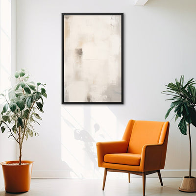 Canvas Wall Art Stretched Over Wooden Frame with Floating Frame and White Light Painting CV4264 - Al Rugaib Furniture