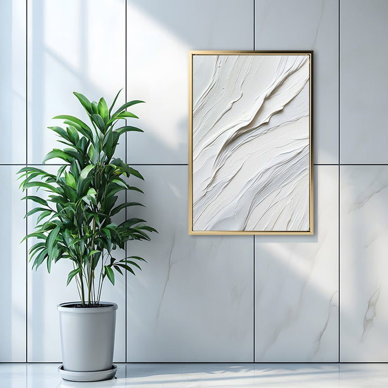 Canvas Wall Art Stretched Over Wooden Frame with Floating Frame and White Paint Painting CV4266 - Al Rugaib Furniture