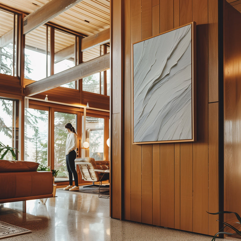 Canvas Wall Art Stretched Over Wooden Frame with Floating Frame and White Paint Painting CV4266 - Al Rugaib Furniture