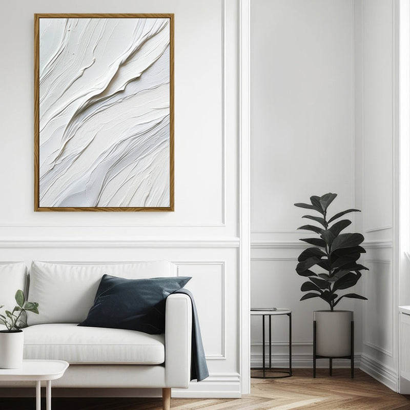 Canvas Wall Art Stretched Over Wooden Frame with Floating Frame and White Paint Painting CV4266 - Al Rugaib Furniture