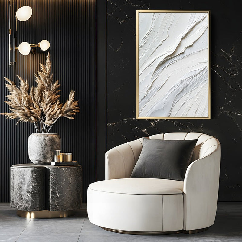 Canvas Wall Art Stretched Over Wooden Frame with Floating Frame and White Paint Painting CV4266 - Al Rugaib Furniture