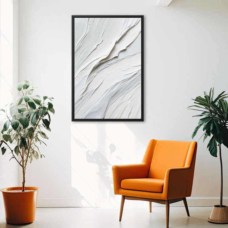 Canvas Wall Art Stretched Over Wooden Frame with Floating Frame and White Paint Painting CV4266 - Al Rugaib Furniture