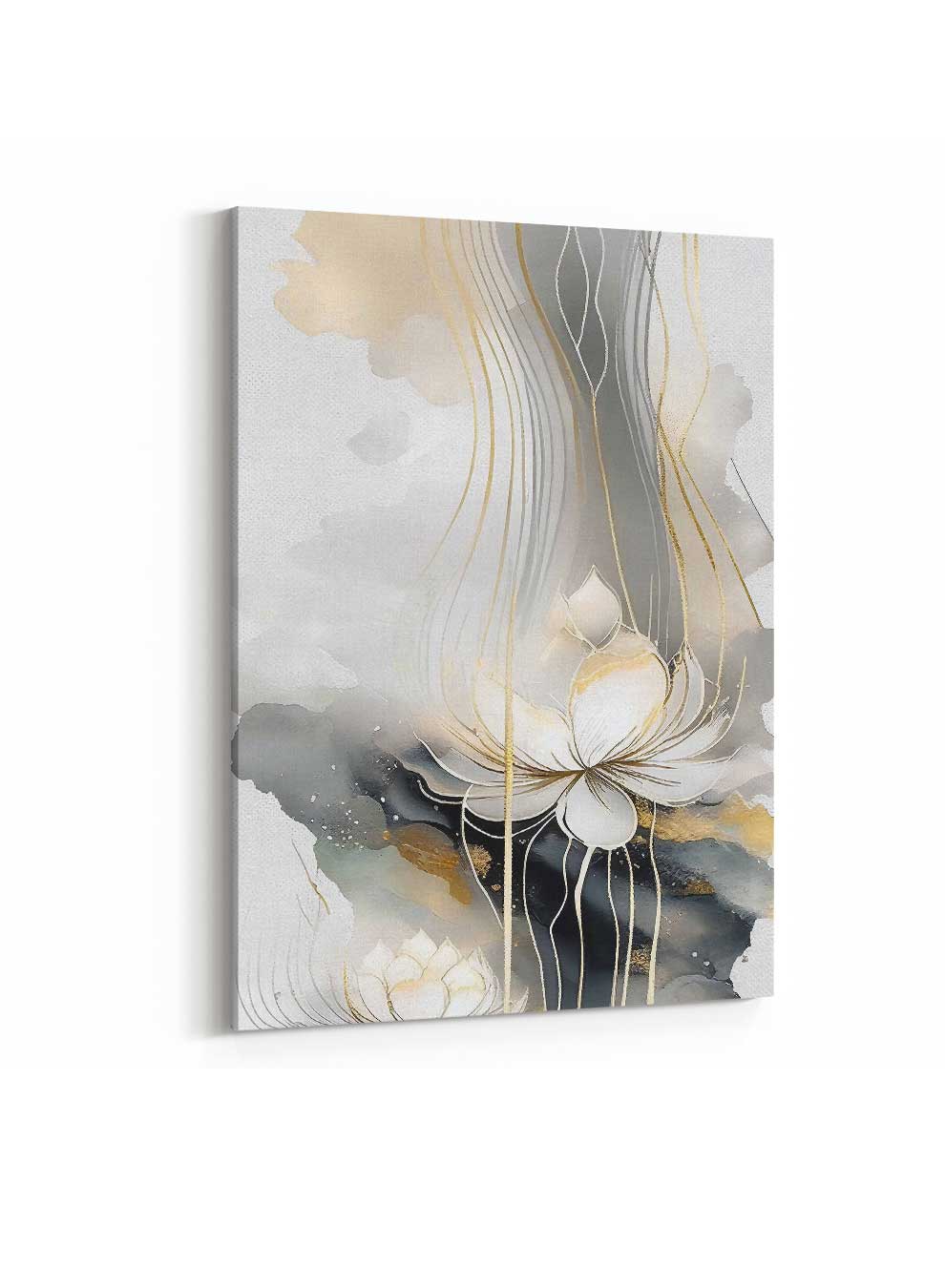 Canvas Wall Art Stretched Over Wooden Frame with Gold Floating Frame Paintings & Pictures| LOWHA