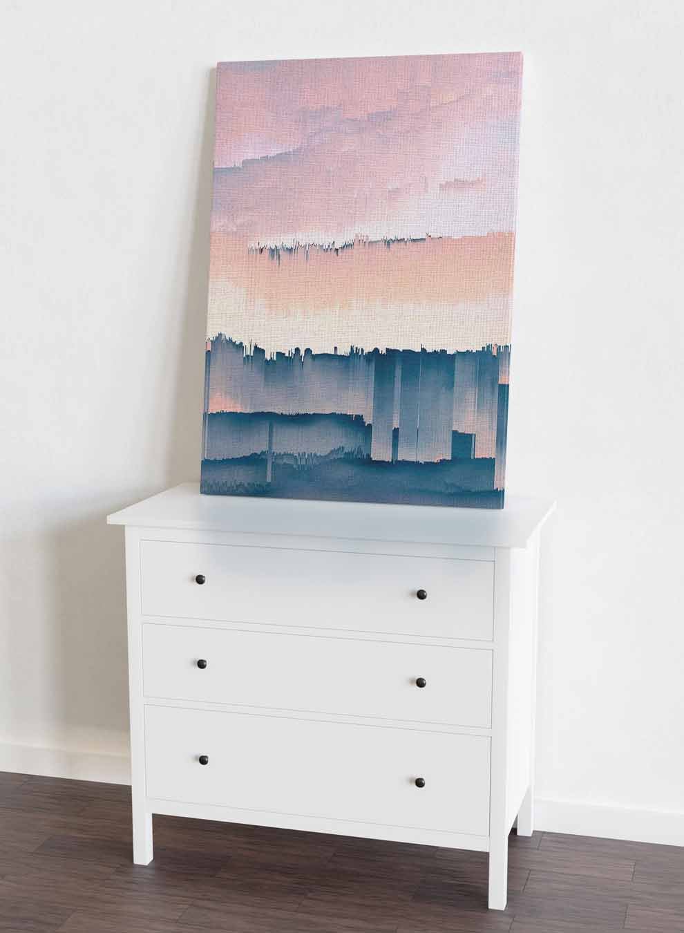 Canvas Wall Art Stretched Over Wooden Frame with Gold Floating Frame Paintings & Pictures| LOWHA
