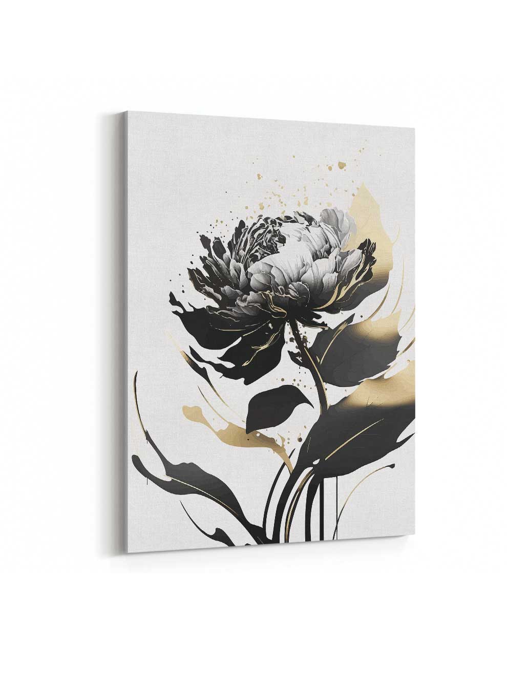 Canvas Wall Art Stretched Over Wooden Frame with Gold Floating Frame Paintings & Pictures| LOWHA