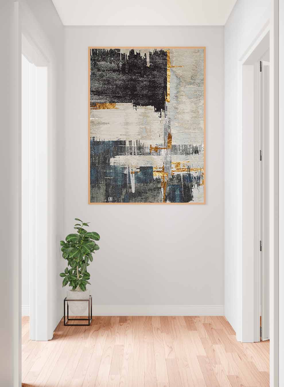 Canvas Wall Art Stretched Over Wooden Frame with Gold Floating Frame Paintings & Pictures| LOWHA