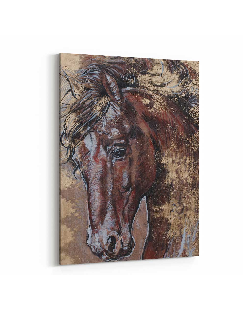 Canvas Wall Art Stretched Over Wooden Frame with Gold Floating Frame Paintings & Pictures| LOWHA