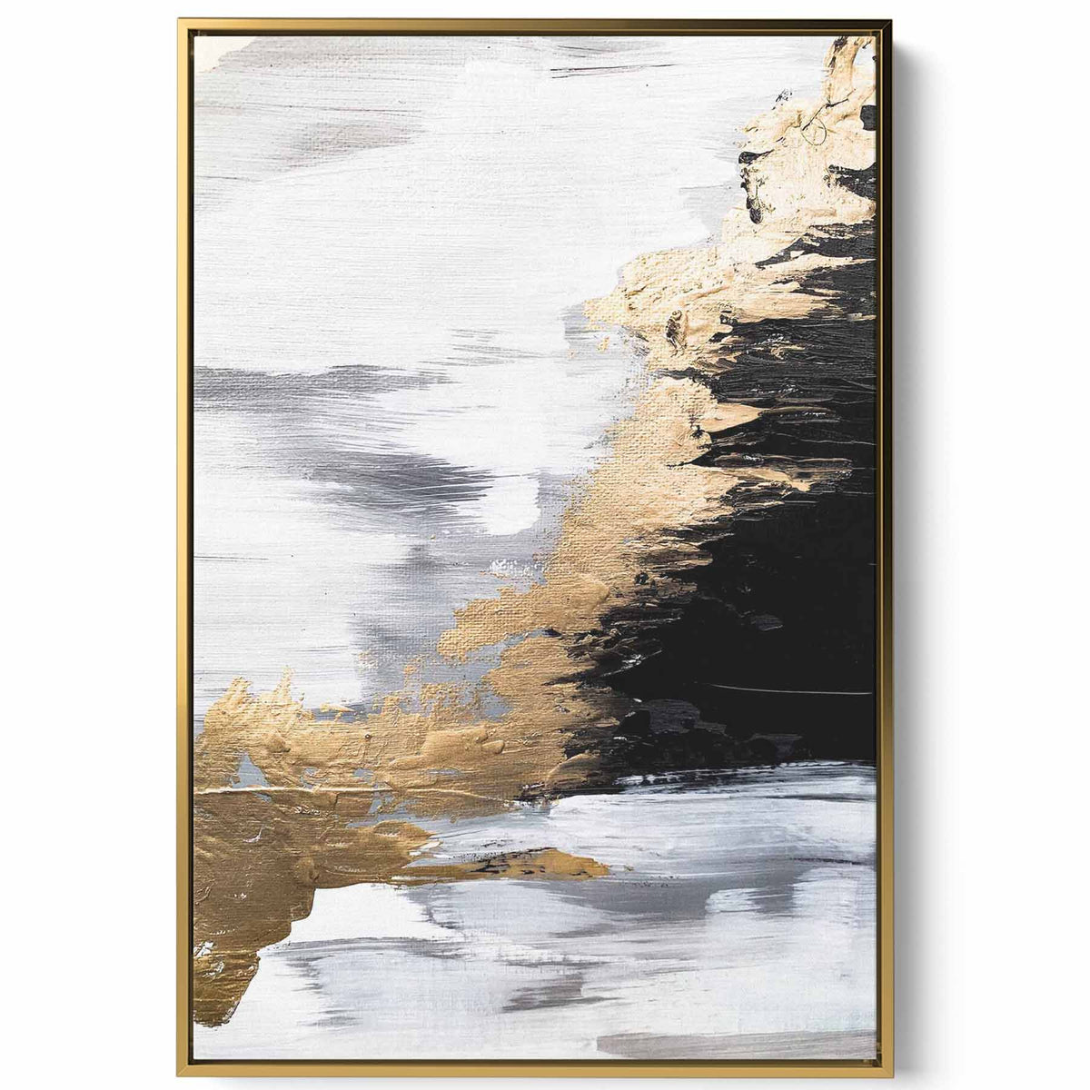 Canvas Wall Art Stretched Over Wooden Frame with Gold Floating Frame Paintings & Pictures| LOWHA