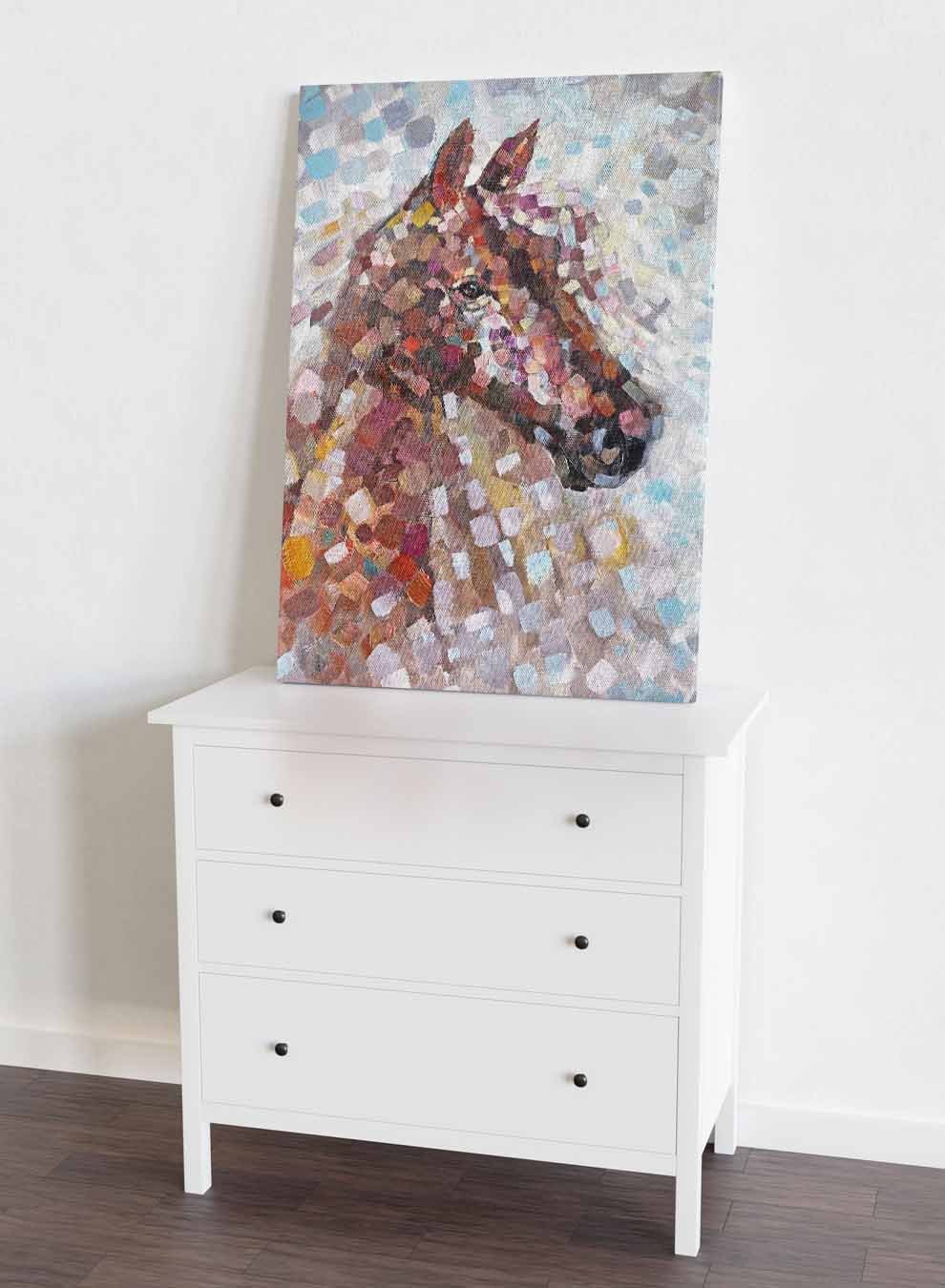 Canvas Wall Art Stretched Over Wooden Frame with Gold Floating Frame Paintings & Pictures| LOWHA