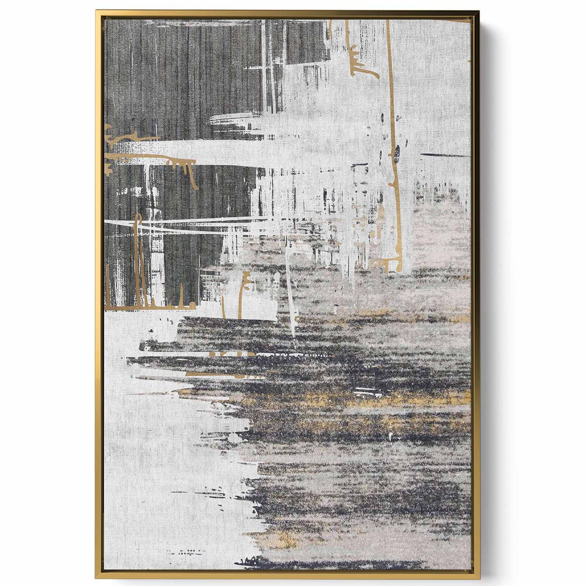 Canvas Wall Art Stretched Over Wooden Frame with Gold Floating Frame Paintings & Pictures| LOWHA