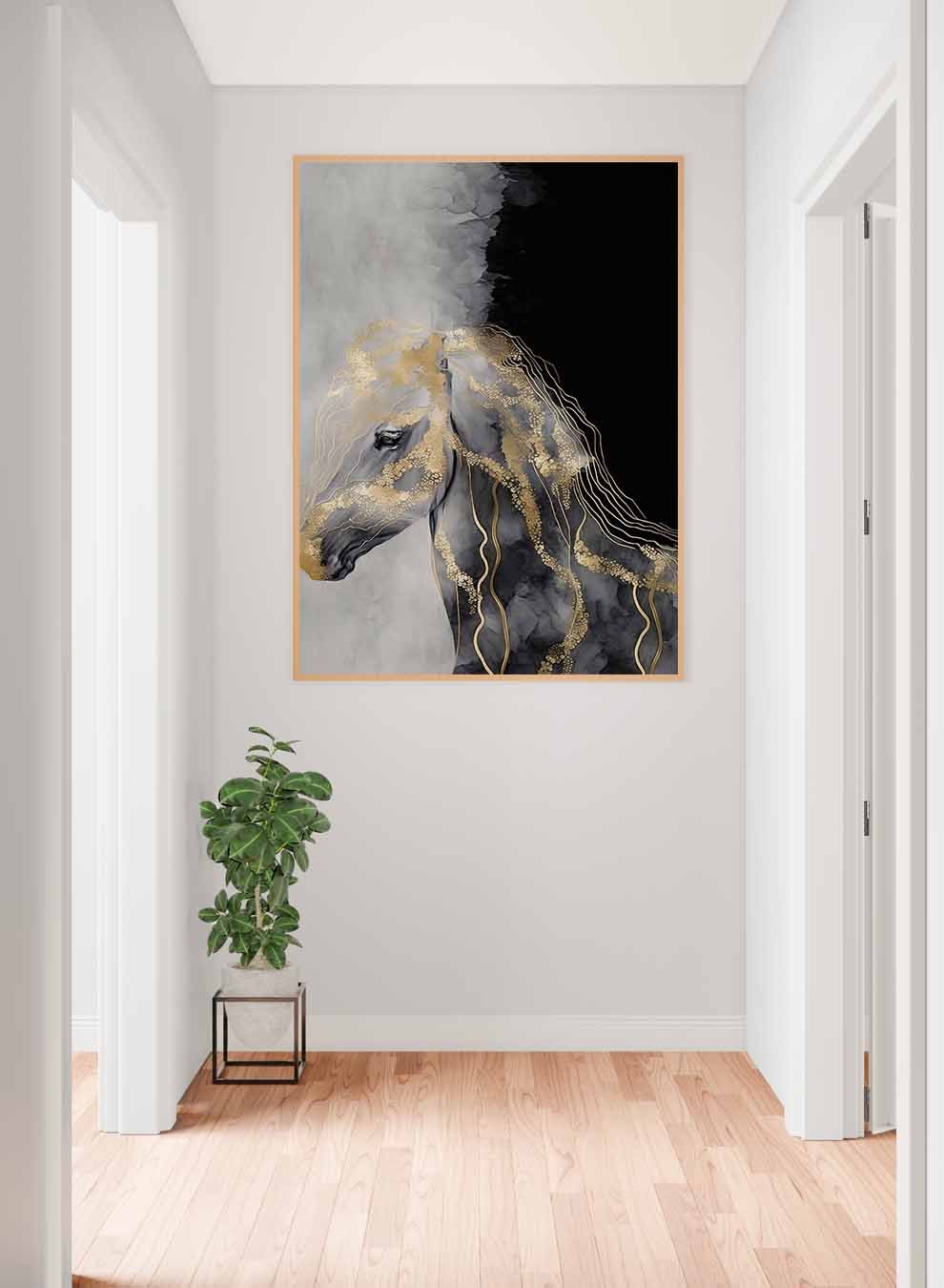 Canvas Wall Art Stretched Over Wooden Frame with Gold Floating Frame Paintings & Pictures| LOWHA