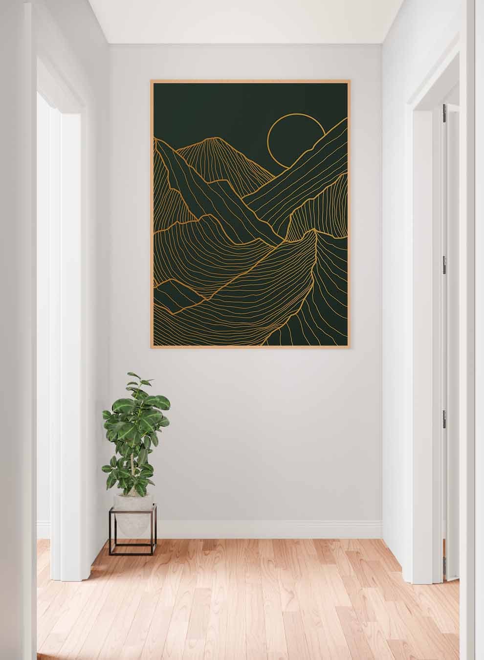 Canvas Wall Art Stretched Over Wooden Frame with Gold Floating Frame Paintings & Pictures| LOWHA