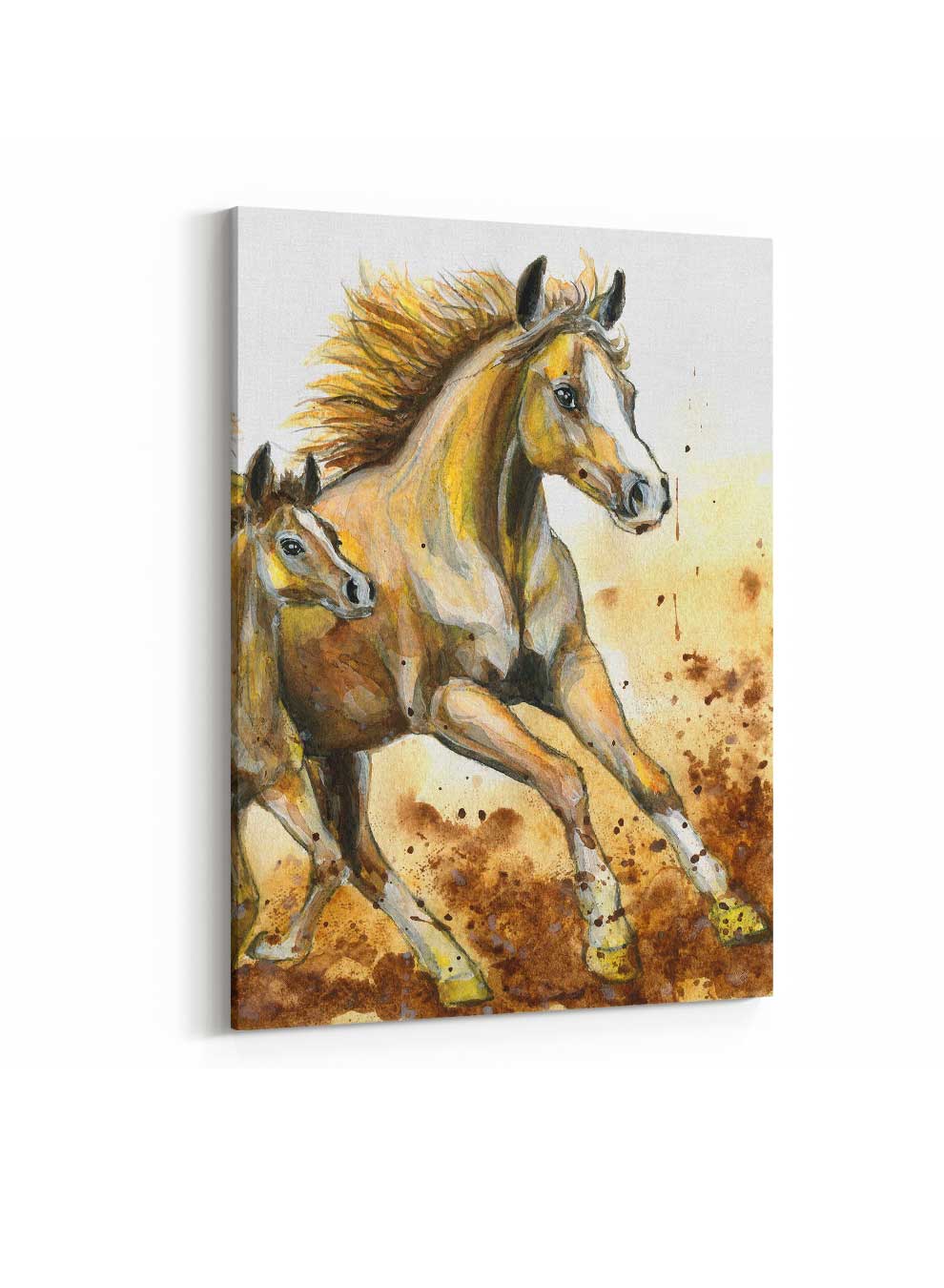 Canvas Wall Art Stretched Over Wooden Frame with Gold Floating Frame Paintings & Pictures| LOWHA
