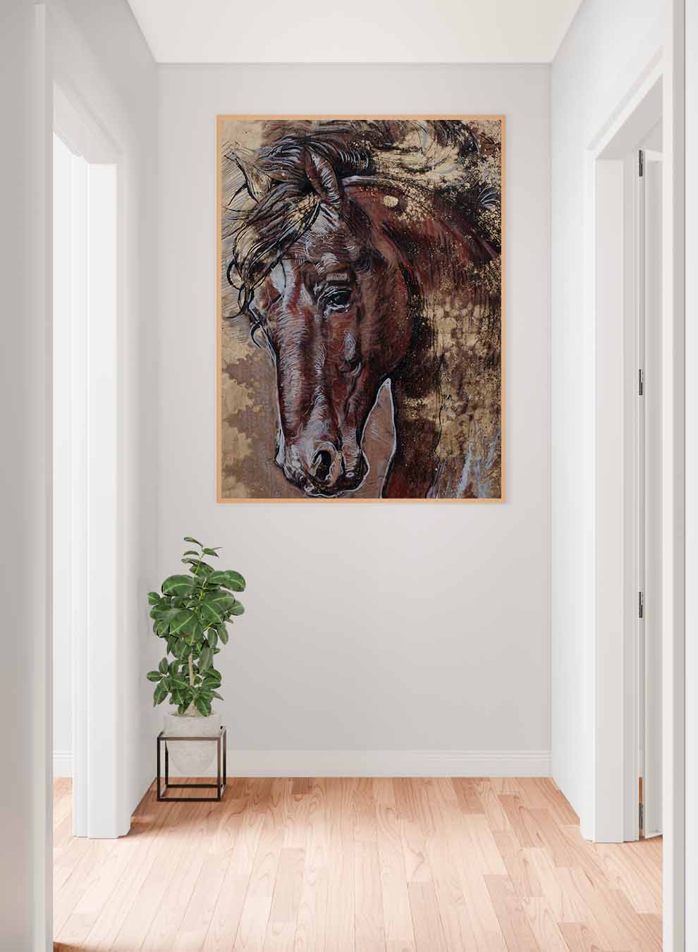 Canvas Wall Art Stretched Over Wooden Frame with Gold Floating Frame Paintings & Pictures| LOWHA