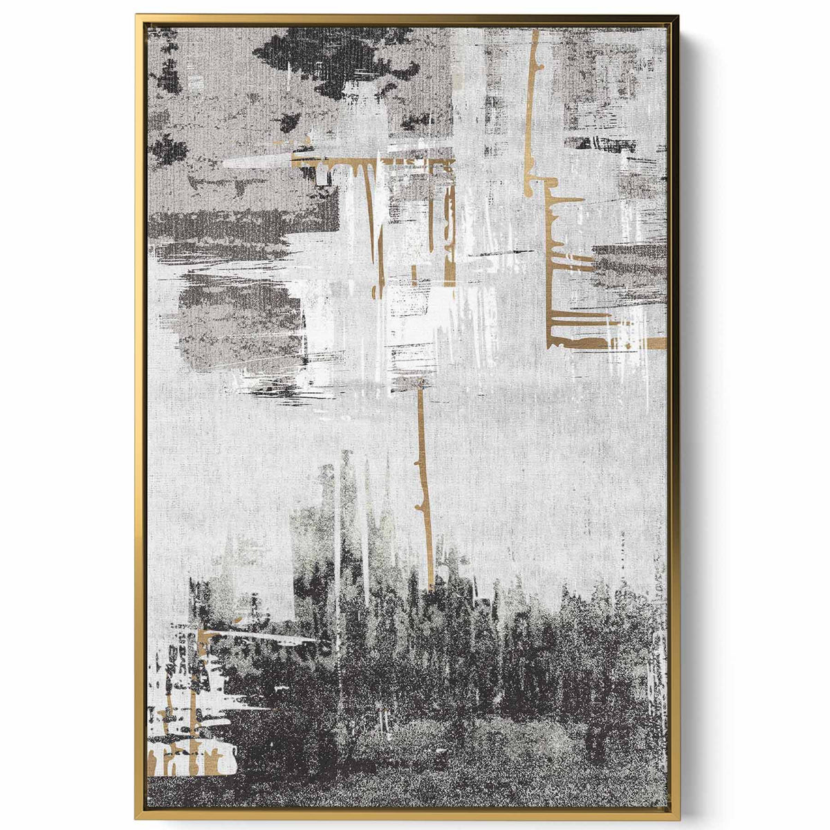 Canvas Wall Art Stretched Over Wooden Frame with Gold Floating Frame Paintings & Pictures| LOWHA