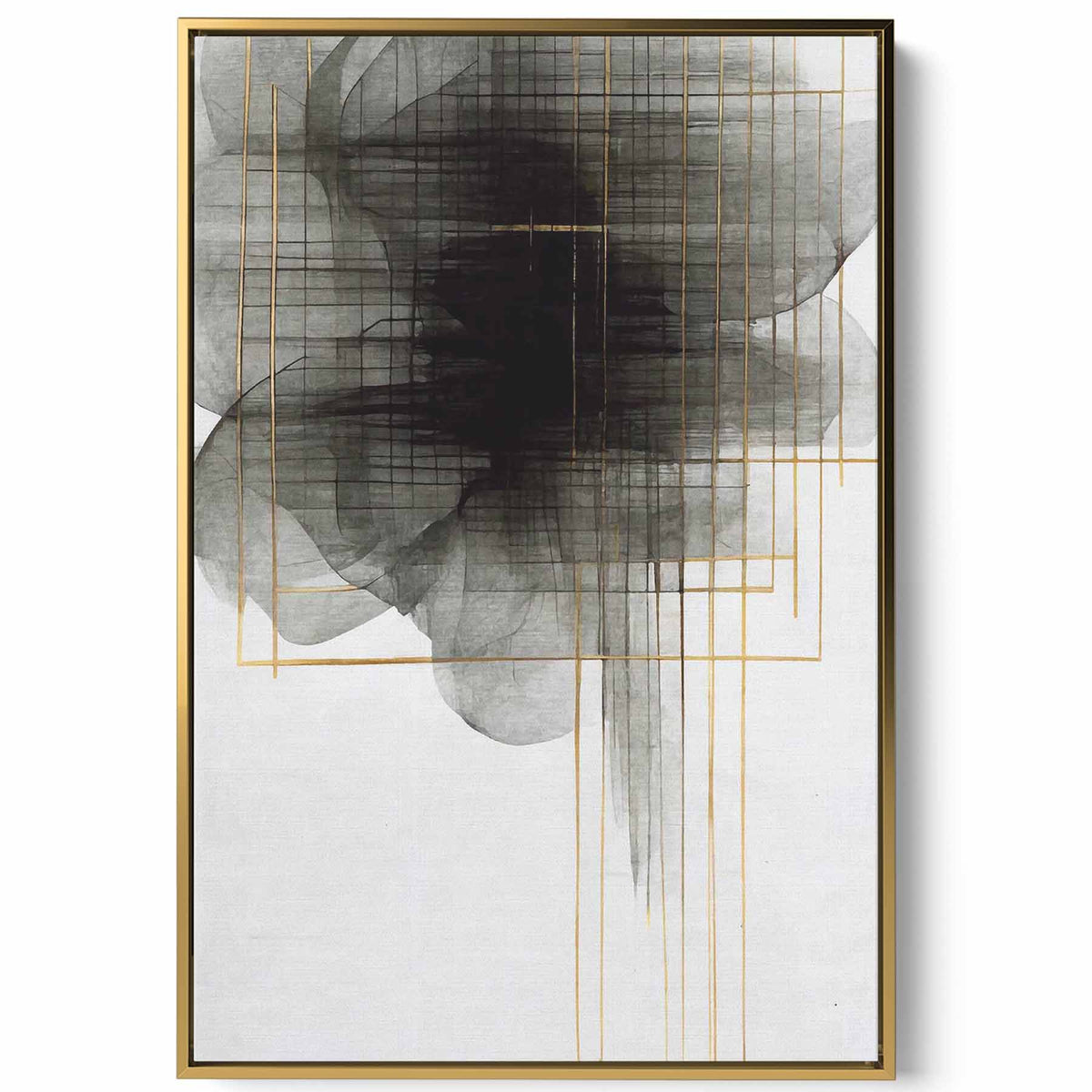 Canvas Wall Art Stretched Over Wooden Frame with Gold Floating Frame Paintings & Pictures| LOWHA