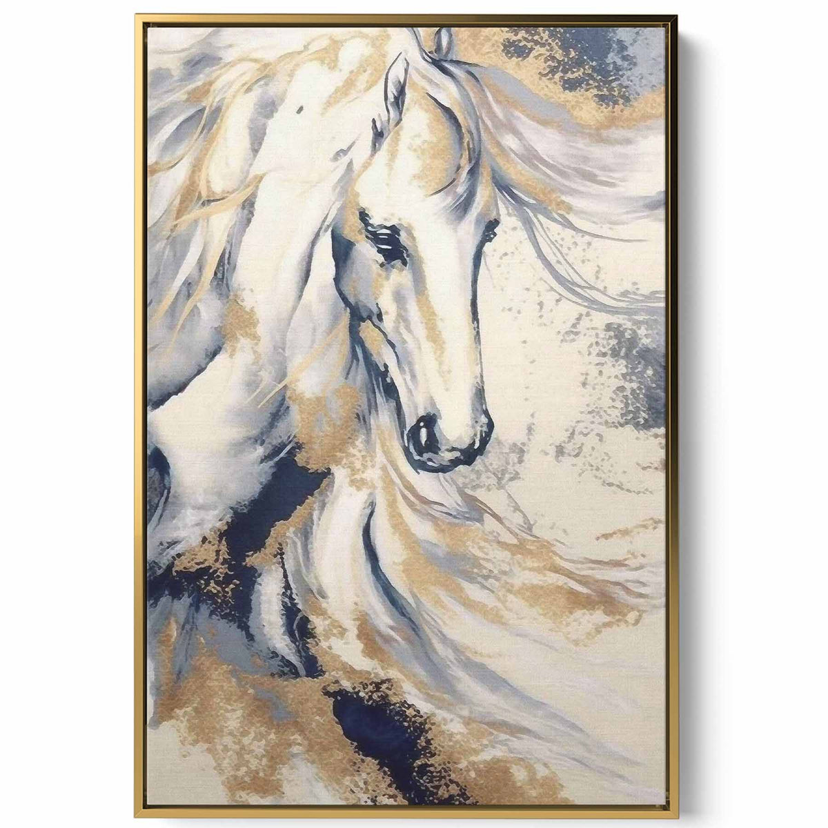 Canvas Wall Art Stretched Over Wooden Frame with Gold Floating Frame Paintings & Pictures| LOWHA
