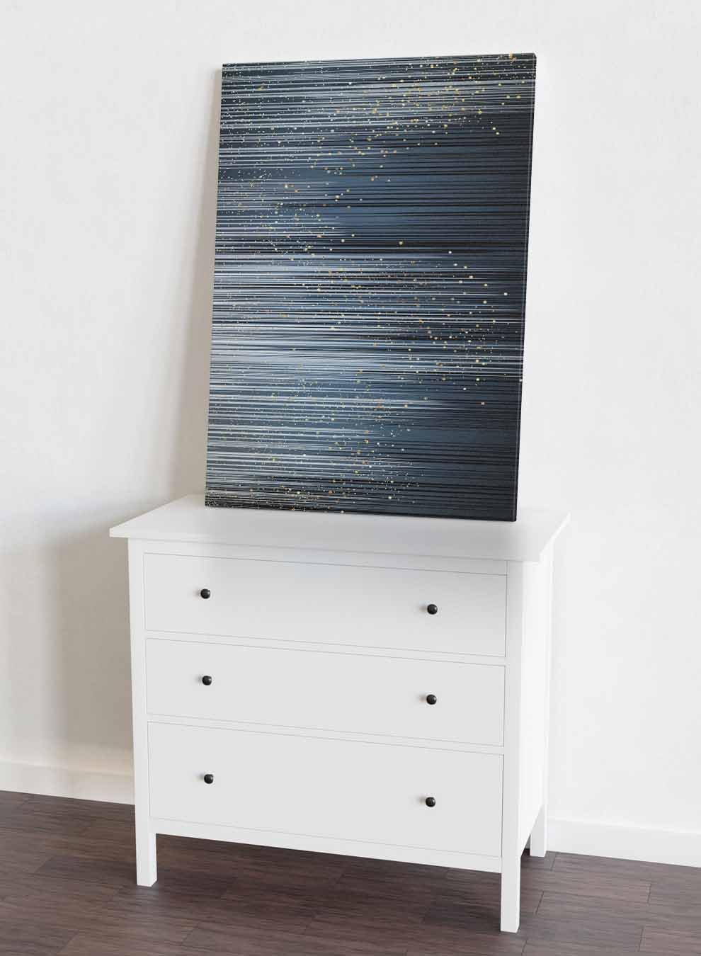 Canvas Wall Art Stretched Over Wooden Frame with Gold Floating Frame Paintings & Pictures| LOWHA