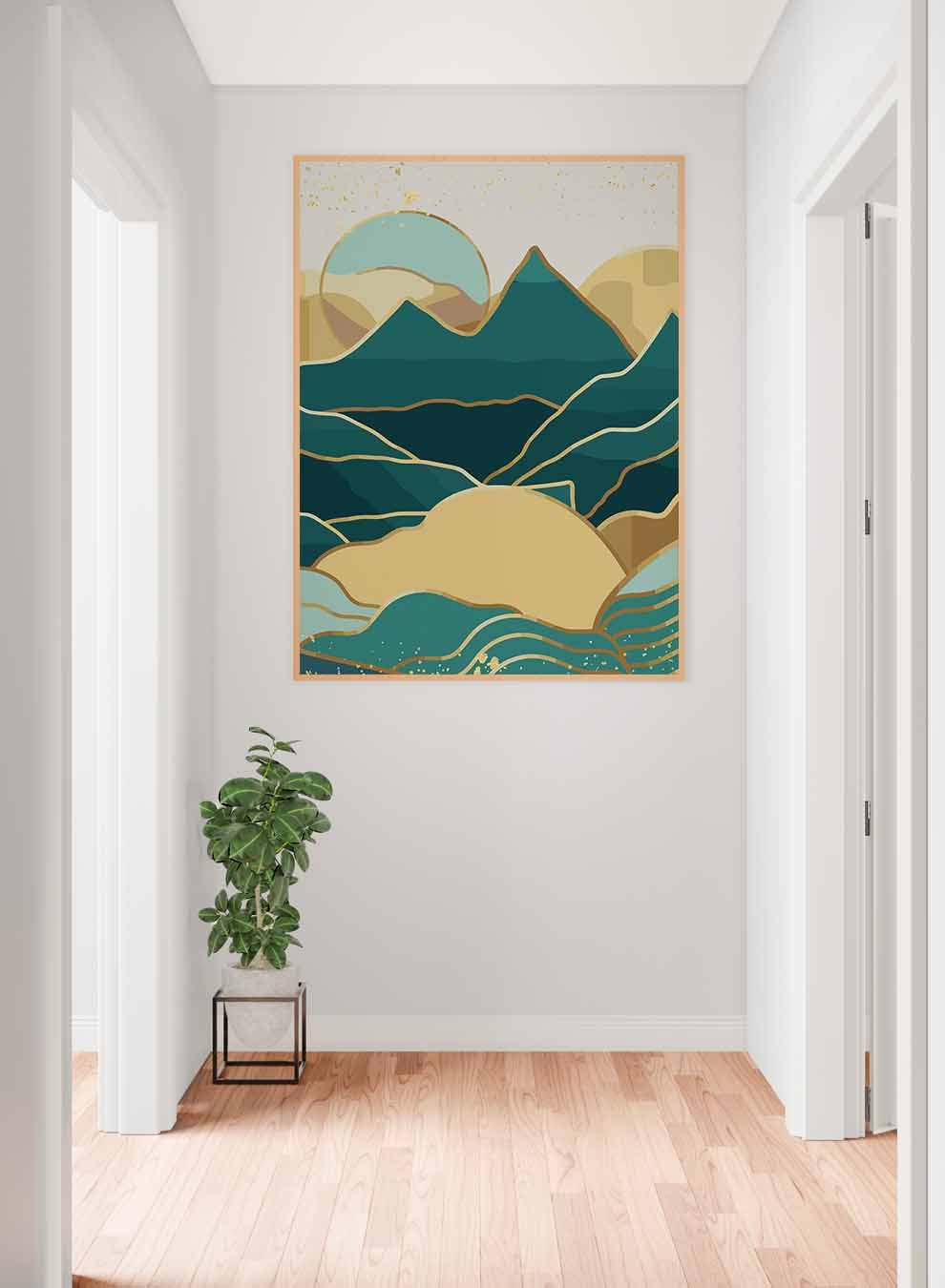 Canvas Wall Art Stretched Over Wooden Frame with Gold Floating Frame Paintings & Pictures| LOWHA