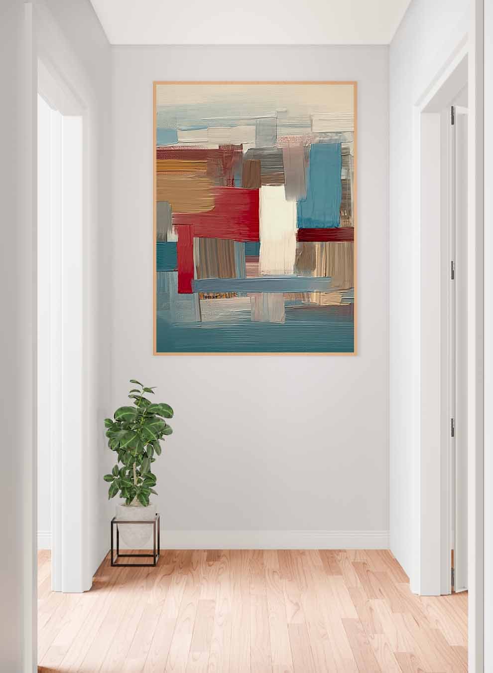 Canvas Wall Art Stretched Over Wooden Frame with Gold Floating Frame Paintings & Pictures| LOWHA