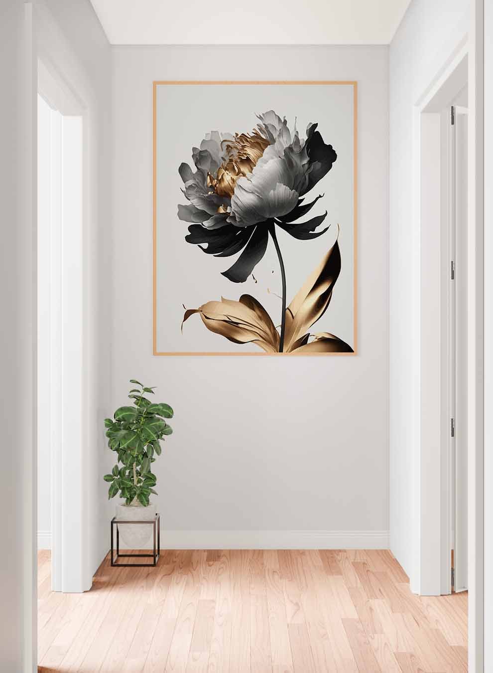 Canvas Wall Art Stretched Over Wooden Frame with Gold Floating Frame Paintings & Pictures| LOWHA