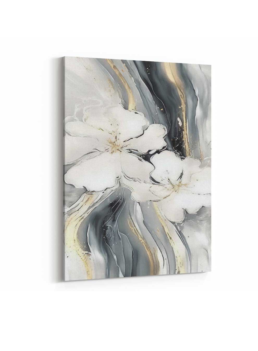 Canvas Wall Art Stretched Over Wooden Frame with Gold Floating Frame Paintings & Pictures| LOWHA