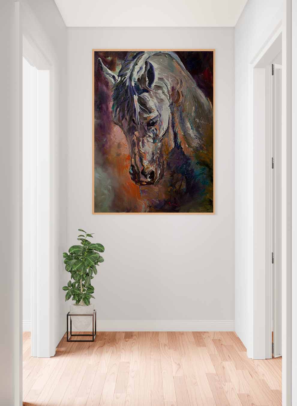Canvas Wall Art Stretched Over Wooden Frame with Gold Floating Frame Paintings & Pictures| LOWHA