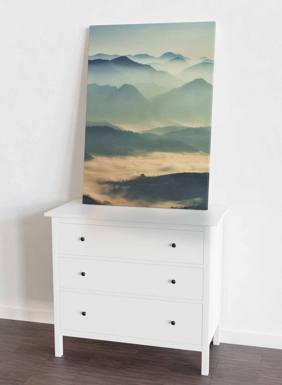 Canvas Wall Art Stretched Over Wooden Frame with Gold Floating Frame Paintings & Pictures| LOWHA